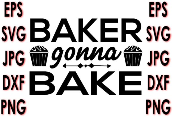 Potholder Quote Design, Baker Gonna Bake