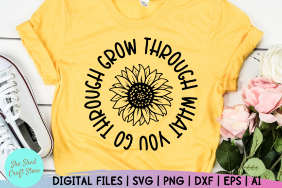Sunflower Inspirational Quote Design